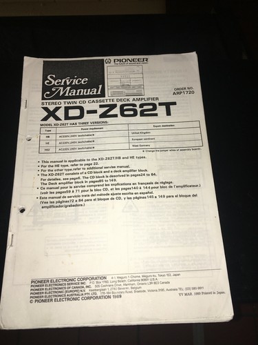 Service manual für pioneer - manual,