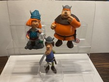 Wickie 3 x Figur Bully Bullyland Studio 100 mit Wikinger Faxe, Tjure Set Top