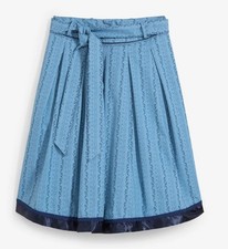 Dirndl Rock in blau Gr. 36-54 Trachtenrock mit Schleife Damen Oktoberfest-Dirndl