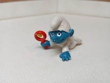 Schleich Baby Schlumpf mit Rassel white Baby Anzug weiß - 20179 - Peyo Schlümpfe