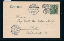 116733) Flaggenstempel Krone/Posthorn Bremen 1 1904, AK Denkmal