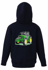 Kinder Sweatjacke, Kapuzen-Jacke, Hoodie, Traktor "John Deere" 2 Farben