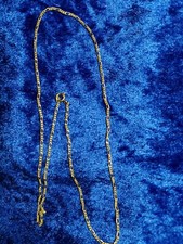 Figaro-Kettchen-60cm.   Federring-Verschluss-Gelb-Gold/333-er.