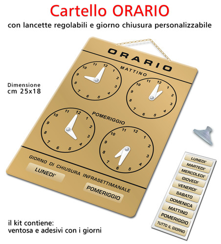 Schild zeit verstellbar - schild,