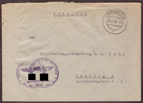 Feldpostbrief 1942 nach