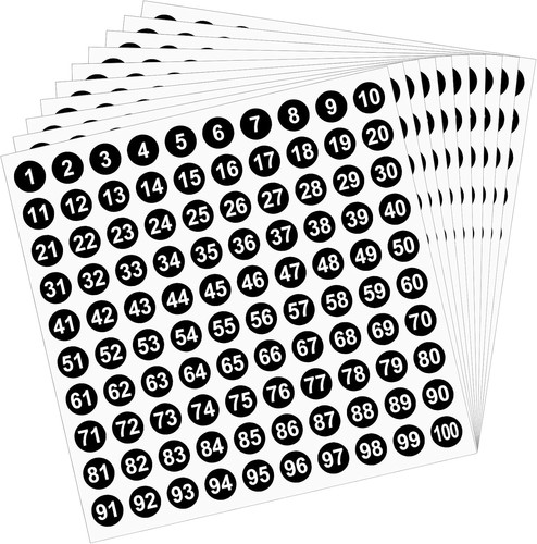 Zahlen aufkleber blatt - aufkleber, 10