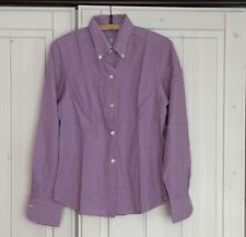 Borelli Napoli Bluse Hemd Gr. 38 neuwertig Flieder Kariert