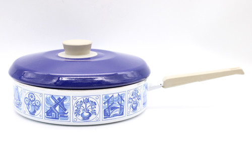 Emaille bratentopf mit deckel - emaille,