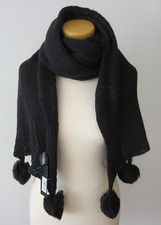 PIA ROSSINI LAYLA Tuch Schal Scarf Damen Bommeln Winter Lang Blau oder Brombeere