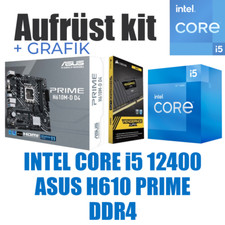 PC Bundle Aufrüstkit Gaming Büro Set Intel Core i5 12400 + ASUS Mainboard + DDR4