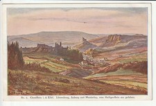 AK  Gerolstein  Eifel , Löwenburg Auburg und Munterley   sehr alte Künstlerkarte