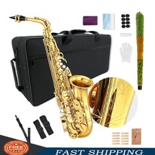Gold brass alto saxophone - brass,