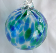 Kristall Glas Kugel Tiffany Fenster Schmuck Deko Glaskugel Kunst Vintage