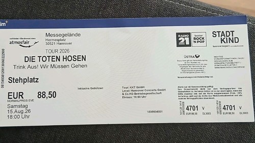 Ticket für das konzert der - für,