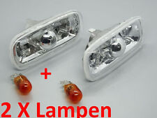 SEITENBLINKER SET KLARGLAS CHROM MIT LAMPEN FÜR AUDI A3 8P A4 8E B7 A6 4F 