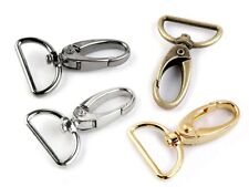 6)  1 Stück Karabiner Metall 25 mm oval silber schwarz messing gold drehbar