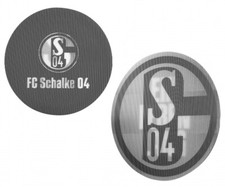FC Schalke 04 Aufkleber Lentikular schwarz 8 cm - Classic - S04 mit Wechselbild