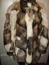 PELZMANTEL MANTEL FELL PELZ WEISS KOJOTE KOJOTE FUCHS FUCHS VINTAGE SELTEN 