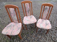Esszimmerstühle gepolstert 3 Stück gebraucht Hochlehne Massivholz