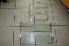 1 Badezimmerregal & 2 Glasablagen Badablage Glasregal Bad Accessories