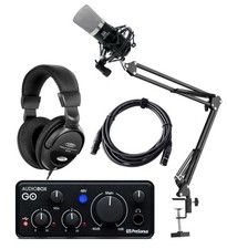 Presonus AudioBox GO Mobile Podcast Set: Interface, Mic, Kopfhörer, Arm & Kabel