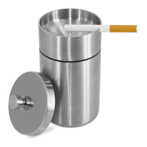 Edelstahl aschenbecher mit - edelstahl,