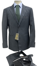 Anzug Herren Maßgeschneidert Anthrazit Grau Made In Italy 60 Wolle Herbst Winter