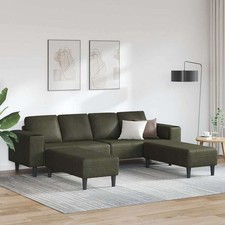 Sofa Set Armeegrün Faux Wildleder