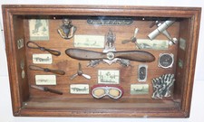 Diorama Themenkasten Bild Schaukasten der Fliegerei hinter Glas gerahmt /;253