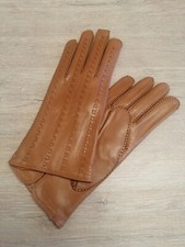 Herren Nappa-Leder-Handschuhe Gr. 8 1/2 Farbe hellbraun Wollstrickinnenfutter