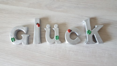 Home schriftzug glück - , deko