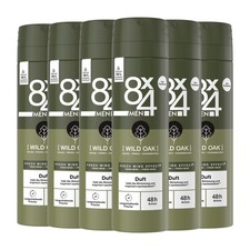 8x4 Deo Spray Wild Oak 6 x 150ml maskulin-holzig Fresh Mind Effect®