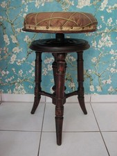 Antiker Klavierhocker-Hocker - Drehhocker - Holz