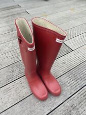 hunter gummistiefel rot in 39