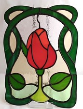 Tiffany Fensterbild Rose mit