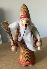 Vintage Deutsches Erzgebirge Holz Räuchermann Mann Handarbeit Volkskunst 