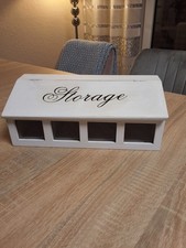 Teebox Aufbewahrung Sortierbox Shabby Chic Weiß 