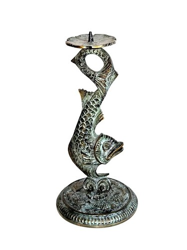 Bronzeleuchter alterspatina - bronzeleuchter,