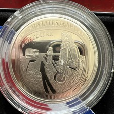 USA: Half Dollar 2019, 50th Anniversary Apollo 11, uncirculated, mit Wölbung
