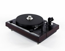 Restaurierter Plattenspieler Thorens TD 320 mit originalen Gehäuseteilen