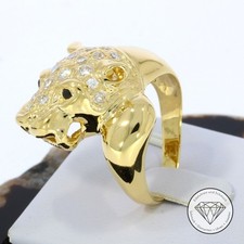 Wert 2.300,- Panther Cat Ring 750 Gelb Gold 18 Karat XXYY
