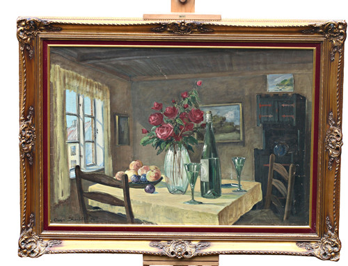 Interieur mit blumen - mit, obst