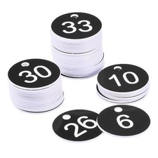 50x Runde 1-50 Nummernschild