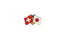 Schweiz - Japan Flaggen Pin