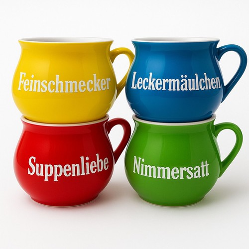 Keramik suppentassen 4er oder - 4er-,