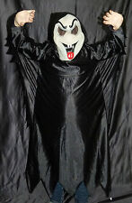 Sensenmann Kostüm Robe Kind schwarz mit Kapuze Halloween Cape 12197713