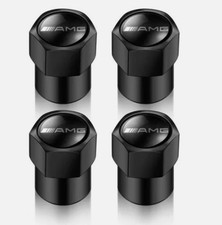 4 Stk Ventilkappen Schwarz AMG