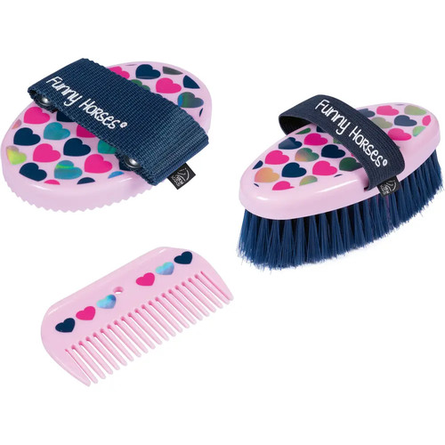 Putzset funny horses hearts - -funny, hearts-