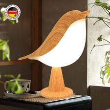 Nachttischlampe Nachtlicht Touch Dimmbar Atmosphäre Tischlampe Akku USB Vogel DE