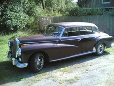 MERCEDES 300 W189 ADENAUER ZWEI SCHEINWERFER-CHROM-RINGE OLDTIMER